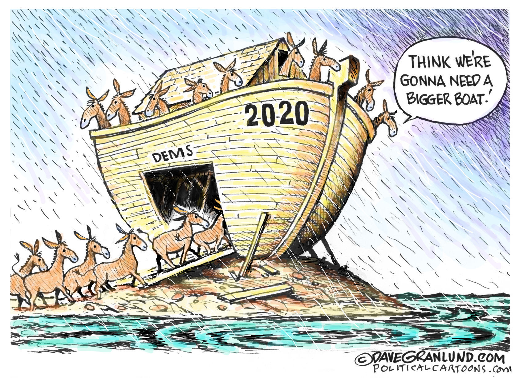 Dem candidates 2020 by Dave Granlund, PoliticalCartoons.com